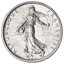 5 French francs Semeuse silver 1960 F340-4 obverse.jpg