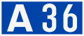 English: Sign of Portugese motorway A36 Polski: Tabliczka portugalskiej autostrady A36