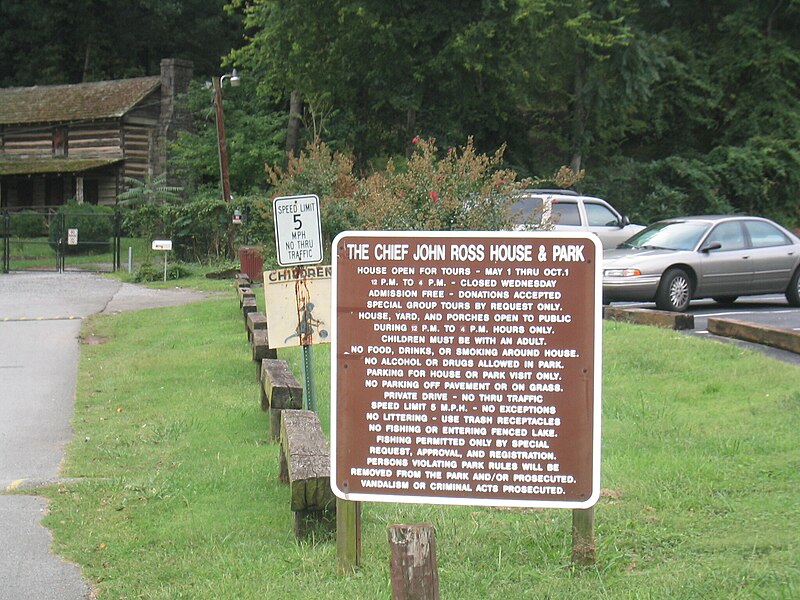 File:A non-NTIR sign at the Chief John Ross House and Park in Rossville, Georgia (69dab8a5-9068-4858-a768-989617605c86).JPG