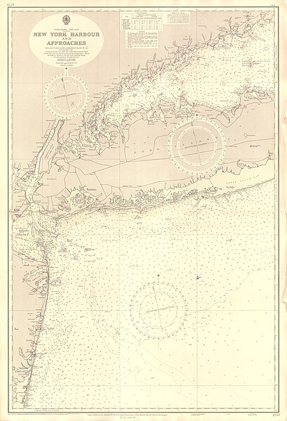 File:Admiralty Chart No 2755 New York Harbour and Approaches, Published 1951, Large Corrections 1961.jpg