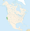 Aesculus californica range map.svg