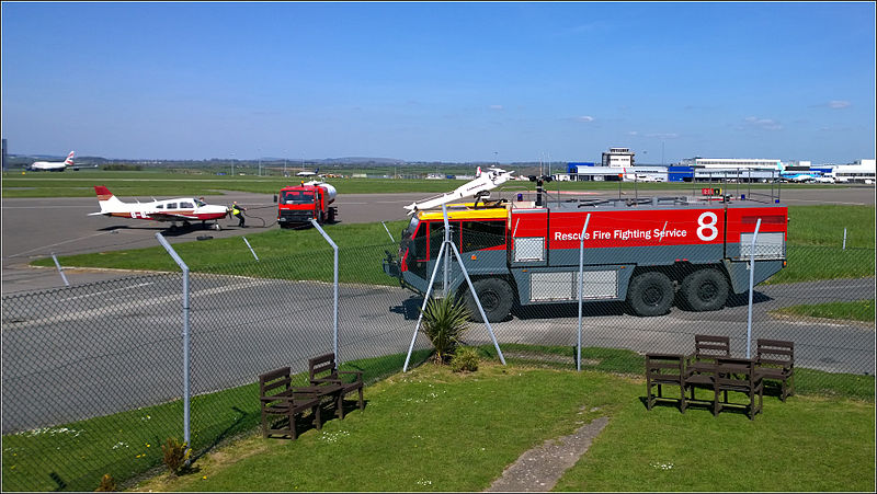 File:Airport fire truck, Tredogan, Wales, UK.jpg