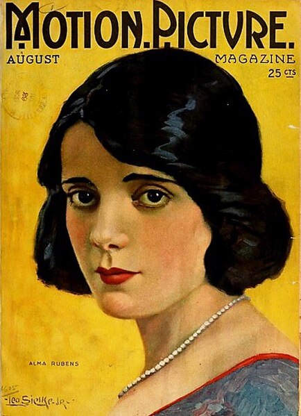 Rubens on the August 1920 edition of Motion Picture magazine.