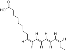 Structural formula of α-parinaric acid