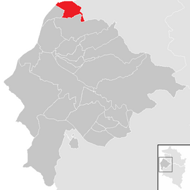Poloha obce Altach v okrese Feldkirch (klikacia mapa)