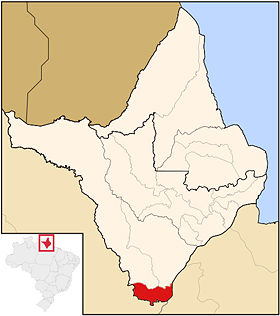 Localização de Vitória do Jari no Amapá