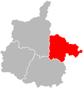 Kanton na mapě departementu Ardensko