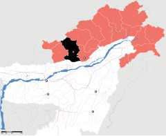 Arunachal Pradesh district location map East Kameng.svg