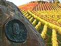 Medallion with the portrait of August Herold in the vineyards