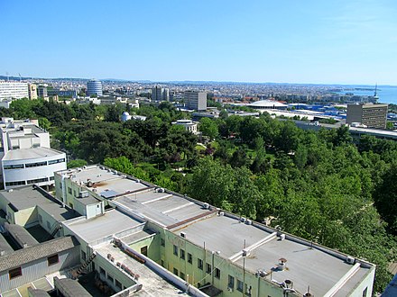 Overview of the campus of the Aristotle University of Thessaloniki, the largest university in Greece and the Balkans