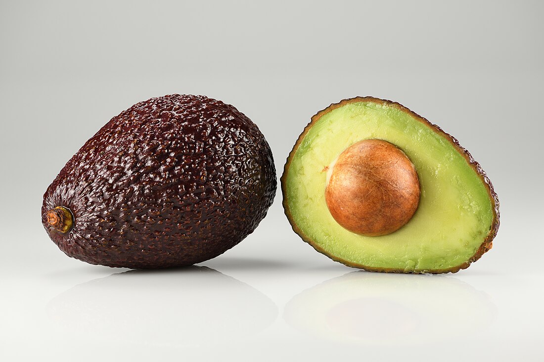 File:Avocado Hass - single and halved.jpg