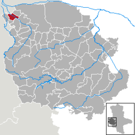 Местоположбата на Бине во рамките на округот Харц