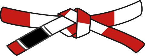 File:BJJ red white belt.svg