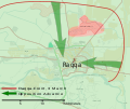Map showing the frontlines before & after the Battle of Raqqa.