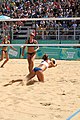 Deutsch: Beachvolleyball bei den Olympischen Jugendspielen 2018; Tag 11, 17. Oktober 2018; Jungen, Spiel um Platz 3 – USA (Devon Newberry/Lindsey Sparks)-Norwegen (Emilie Olimstad/Frida Berntsen) 1:2 (21–1/13–21/9–15) English: Beach volleyball at the 2018 Summer Youth Olympics at 17 October 2018 – Bronze Medal Match – USA (Devon Newberry/Lindsey Sparks)-Norway (Emilie Olimstad/Frida Berntsen) 1:2 (21–1/13–21/9–15)