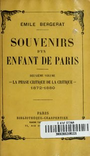 Thumbnail for File:Bergerat - Souvenirs d’un enfant de Paris, vol. 2, 1912.djvu