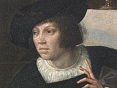 Bernard van Orley - Autoportret pe panoul exterior al Tripticului Virtutii Răbdării.jpg