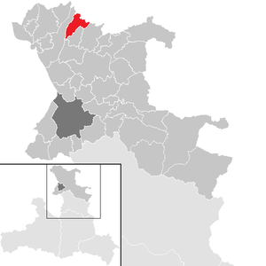 Берндорф-бай-Зальцбург на мапі округу та землі