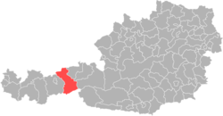 okres Schwaz na mapě Rakouska
