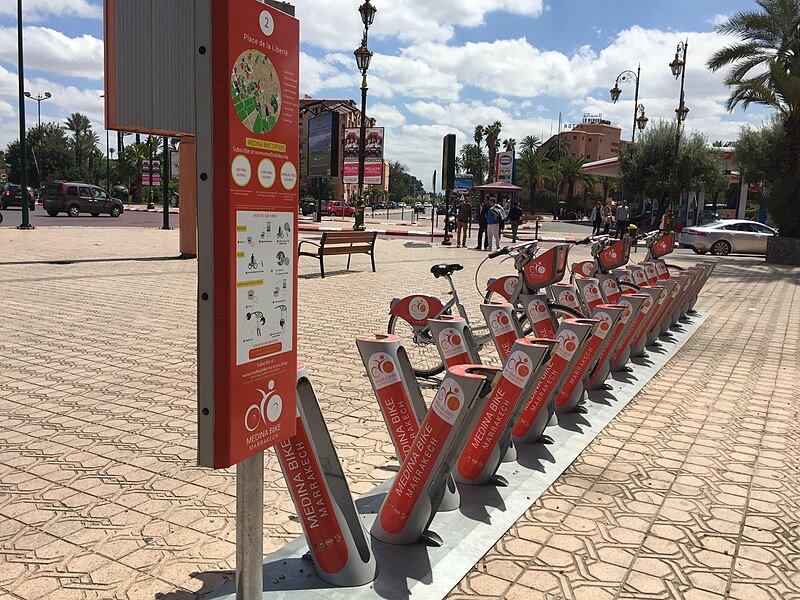 File:Bike renting station in Marrakesh.jpeg