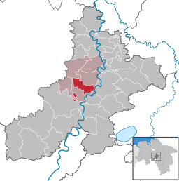 Läget för kommunen Binnen i Landkreis Nienburg/Weser