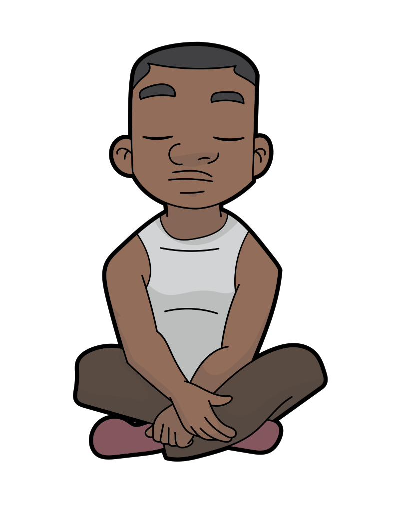 animated man sitting