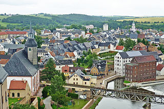 Rochlitz Town in Saxony, Germany