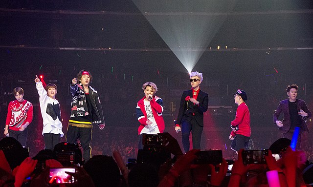 Block B at the 2015 KCON From left to right: Jaehyo, Park Kyung, Zico, U-Kwon, P.O, Taeil, B-Bomb