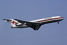 Eine mit der 1977 verunglückten baugleiche Boeing 727-200 der TAP