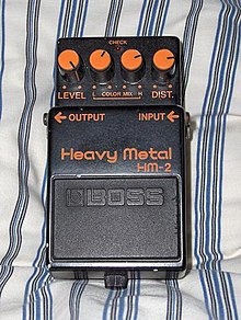 Boss HM-2 Heavy Metal distortion pedal BossHM2HeavyMetal.jpg