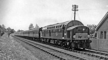 One of the prototype locomotives, D205 on the GEML in 1963. Brampton railway geograph-2400383-by-Ben-Brooksbank.jpg