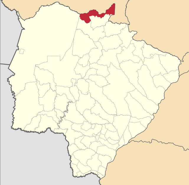 Localização de Sonora em Mato Grosso do Sul