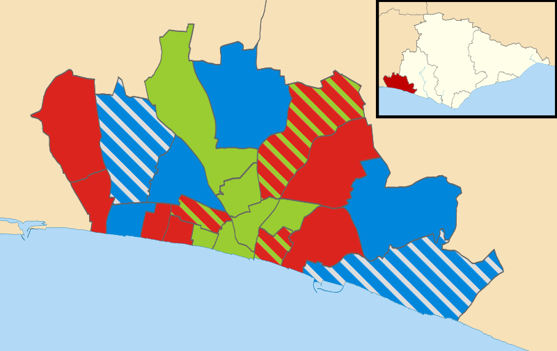 Brighton and Hove City Council election 2019 map.svg