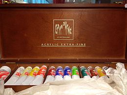 Acrylic paint tubes