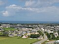 Le centre du bourg de Ploudalmézeau vu du sommet du château d'eau 3.