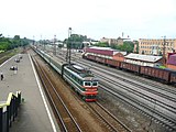 English: RZD Ramenskoe station. ЧС2-749