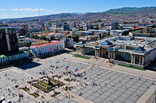 Der zentrale Süchbaatar-Platz