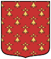 Vörös aranyhermelin a van Leefvelt család címerében (en: Gules semy of ermine spots or)