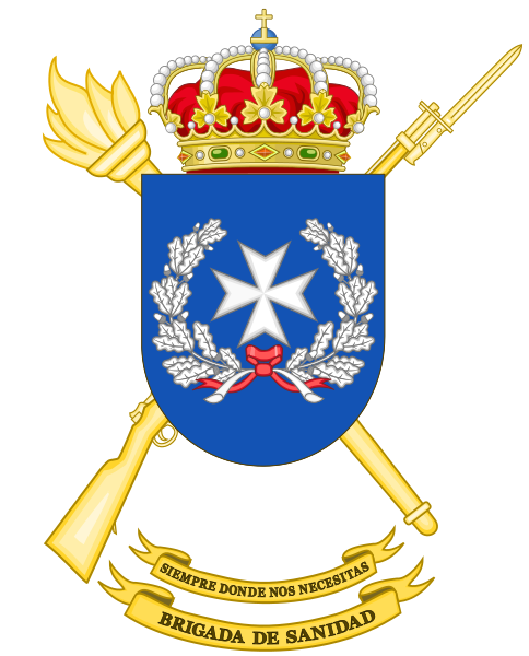 File:Coat of Arms of the Spanish Army Sanitary Brigade.svg