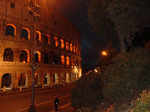 Colosseum in rome at night