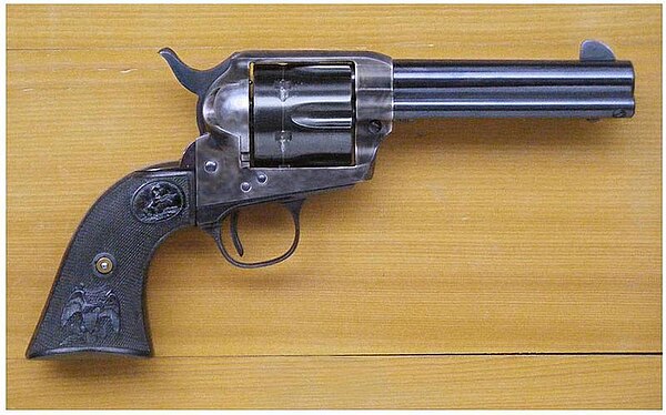 The Colt Single Action Army, a revolver chambered in .45 Colt