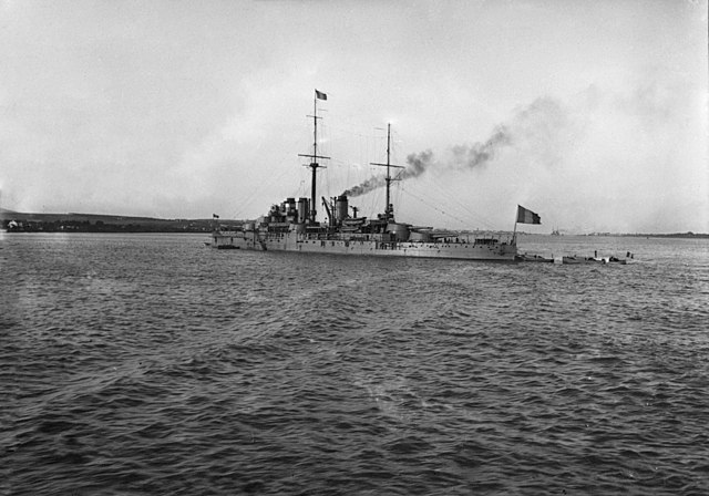 Courbet at anchor, 1914