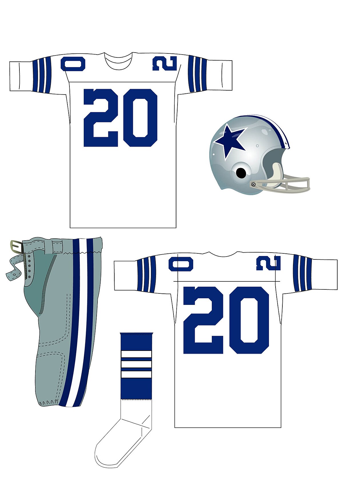 File:Cowboys white uniform 1960.jpg - Wikipedia