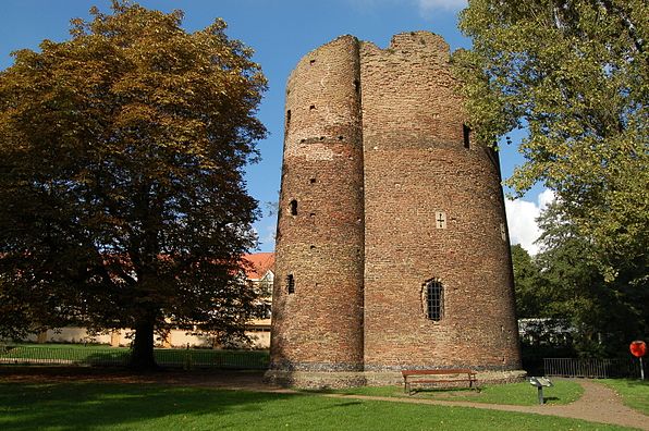 Cow Tower stands on the banks of the River Wensum.