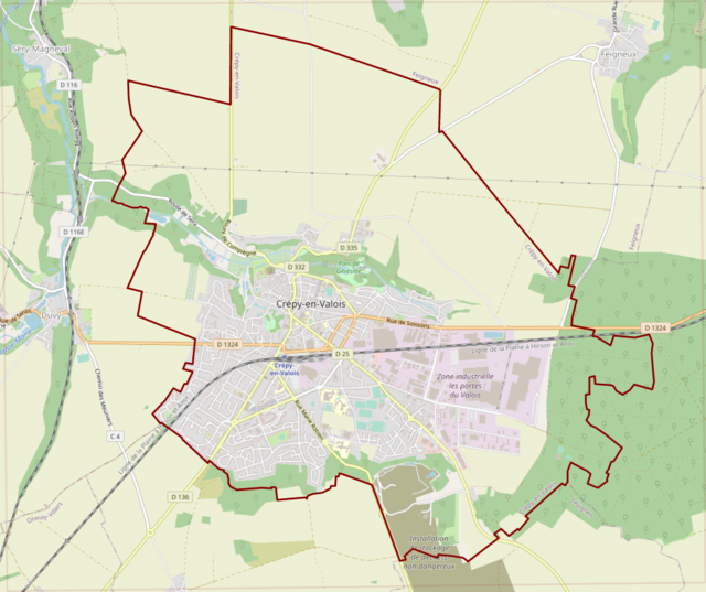 Poziția localității Crépy-en-Valois