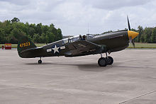Restored Curtiss P-40 Curtiss TP-40N-40CU Warhawk Engine Warmup 01 FOF 05March2011 (14403854589).jpg