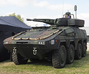 Boxer fitted with a KNDS RCT30 turret