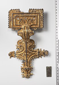 Gilt silver brooch from Dalem, Trøndelag, Norway. 500–600.