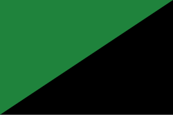 Tmavší zelená a černá vlajka. Svg