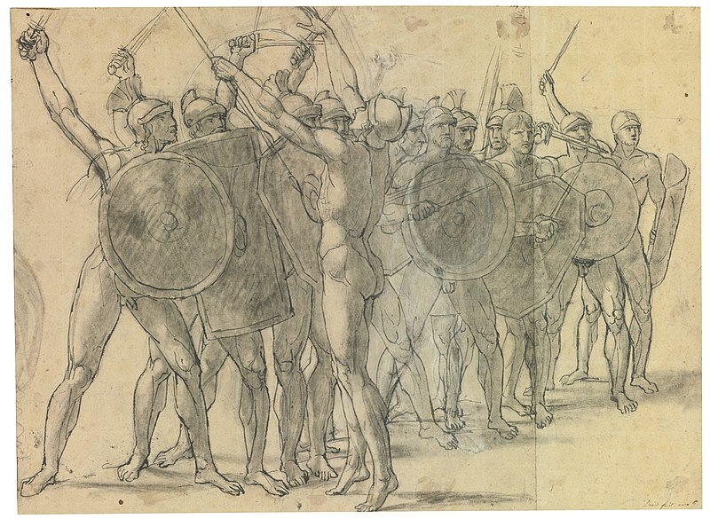 File:David - Recto Nude soldiers gesticulating with their weapons, lot.156.jpg